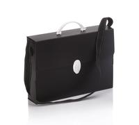 Valigetta Nera in Polipropilene Alveolare con Tracolla Tratteggiata Formato 27 x