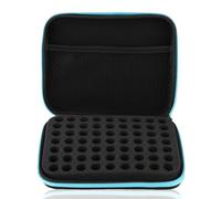 Valigetta Oli Essenziali,Porta Oli Essenziali da Viaggio per 63 Bottiglie a Rullo da 1-3ml,Valigetta Porta per Olio Essenziale,Custodia da Trasporto per Olio Essenziale Grande Contenitore (Blu)