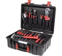 Valigetta per attrezzi Basic L meccanico, Set di strumenti Nero/Rosso