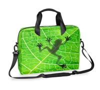 Valigetta per computer portatile da 15,7 pollici con immagine di rana e ombra sulla foglia, borsa per computer da 15,7 pollici con tracolla staccabile, custodia per computer portatile, borsa messenger