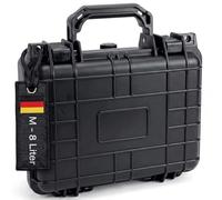 Valigetta per foto con schiuma, universale, custodia protettiva con gommapiuma, valigetta per il trasporto, valigetta per pistola in plastica, piccola e grande, impermeabile (27 x 24 x 12,4 cm)