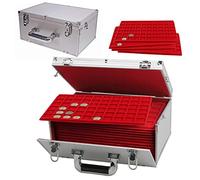 Valigetta per monete con 15 tabelle per 2 € monete in alluminio