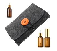 Valigetta per olio da viaggio, in feltro, per la cura della pelle, per olio da massaggio, per interni ed esterni, organizer portatile per campeggio, pendolari, grigio scuro, vedi descrizione, Vedi