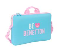 Valigetta per Portatile Benetton Unique Rosa Turchese 40 x 27 x 4 cm