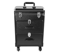 Valigetta per trucchi, per trucchi, trucchi, 3 strati, contenitore assortito, custodia trasparente, serratura rinforzata, rettangolare