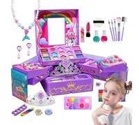 Valigetta per trucco per ragazze | realistici lavabili per travestimenti - Set trucco e design delle unghie per gioco | per compleanno, San , costumi, danza, auto, casa in