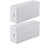 Valigetta per Unghie 30 Scomparti, PP Bianco, 2 Pezzi | Leggero e Antipolvere, Porta Punte per Trapano per Unghie, per Salone Professionale e Uso Domestico