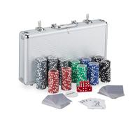 Valigetta poker con 300 chips Contenitore per fiches Valigia da gioco 4,4 kg