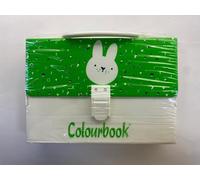 Valigetta Polionda Colorata Verde con coniglio - Dorso 4,5 Con Manico - 23x16 cm