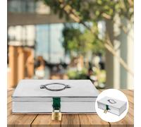 Valigetta Porta Attrezzi Scatola Con Serratura Contenitore Di Stoccaggio Ferro