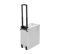 Valigetta portadocumenti in alluminio, 39 x 24 x 48 cm, con manico telescopico (48 - 95 cm) e ruote a 360°, max 30 kg, bagaglio a mano con doppia chiusura, valigetta per documenti, valigetta pilota