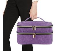 Valigetta portaoggetti per cucito, scatola da cucito a doppio strato, per accessori da cucito, organizer impermeabile, organizer per borse da cucito, contenitore per cucito, grande capacità, cerniera