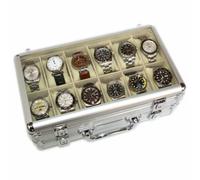 Valigetta Portaorologi da viaggio Astuccio Scatola per 24 orologi in alluminio