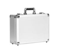 Valigetta portatile in alluminio, cassetta portautensili in alluminio, interno con schiuma con cassetta degli attrezzi, organizer portatile con maniglia, per utensili manuali e