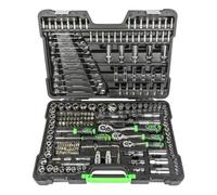 VALIGETTA PORTAUTENSILI 216PZ BUSSOLE ESAGONALI DA 1/4" 3/8" 1/2" CROMATE JBM