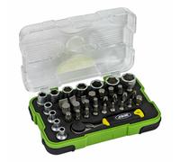 VALIGETTA PORTAUTENSILI CON 38 PEZZI E BUSSOLE + CRICCHETTO MINI DA 1/4