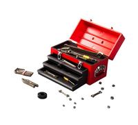 Valigetta portautensili in scala 1/6 per action figure da 30,5 cm, cassetta degli attrezzi per bambole in miniatura con dettagli realistici, per modelli di bambole maschili, rosso
