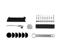 Valigetta Portautensili per brompton per Gomme Forate Valigetta | Leve copertoni incluse, raschietto gomma, 6 toppe riparazione, soluzione rapida forature, resume cycling(B-Black)