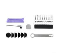 Valigetta Portautensili per brompton per Gomme Forate Valigetta | Leve copertoni incluse, raschietto gomma, 6 toppe riparazione, soluzione rapida forature, resume cycling(B-purple)