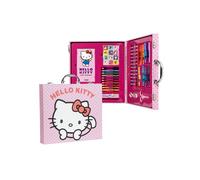 CERDÁ LIFE'S LITTLE MOMENTS Set di cancelleria colorata valigetta Hello Kitty - Kit scuola per ragazze con adesivi, matite e foglie da colorare
