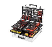 VALIGETTA Professionale Kit Attrezzi 799 Pezzi, Trolley in Alluminio con Ruote, Set Completo Utensili per Meccanico e Fai da Te, Include Bussole, Cricchetti e Chiavi
