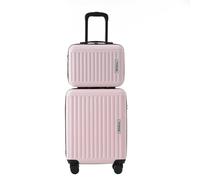 Valigetta rigida, bagaglio con trousse per cosmetici, valigetta da viaggio, bagaglio a mano, 4 ruote, materiale ABS, serratura TSA, S35 x 26 x 16 cm, M46,5 x 38 x 20 cm, senza strato di espansione
