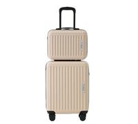 Valigetta rigida, bagaglio con trousse per cosmetici, valigetta da viaggio, bagaglio a mano, 4 ruote, materiale ABS, serratura TSA, S35 x 26 x 16 cm, M46,5 x 38 x 20 cm, senza strato di espansione