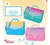 Valigetta Soft in PPL Tessuto 27x38cm Tinta Unita Be Happy tracolla Scuola Diseg