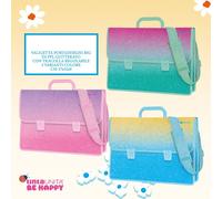 Valigetta Soft in PPL Tessuto 37x52cm Tinta Unita Be Happy tracolla Scuola Diseg