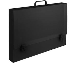 Valigetta Tecnica Con Manico Nera Con 2 Chiusure a Clip - Porta Disegni E Docume