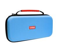 GXTrust 1251B Custodia Nintendo Switch 2, Cover Anti-Graffio Protettiva con Design Antiurto, Manico, Spazio per 4 Joycon, Porta Nintendo Switch con Tasche per Cinturini e 12 Giochi, Blu
