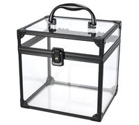 Valigetta Trucchi Caso cosmetico Trasparente Makeup Case Valigia Trucco Caso di Bellezza Portatile Vetrina Vetrina Caso Acrilico Bloccabile