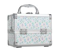 Valigetta Trucchi con Specchio Beauty Case da viaggio Porta Trucco Valigia Make Up Valigetta Unghie, porta Smalti per Unghie, per Estetista Per Cosmetici Organizzatore, Viola-Rosa