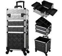 Valigetta Trucchi Trolley Make Up 4 in 1 Trolley Trucco Trolley Estetista Valigia Porta Trucchi Valigetta Trucco Valigia Make Up Valigetta Uhgie,Multicolore