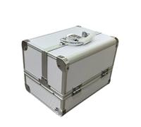 Valigetta Trucco Professionale Beauty Box Cosmetici Contenitore Makeup con Ripiani a Scomparsa Specchio Incorporato Telaio in Lega di Alluminio, style to 2, Array, Bianco