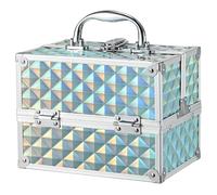 Valigetta Trucco Valigetta Cosmetici Vuota Beauty Case con serratura Valigetta Manicure Portagioielli Trousse Trucchi, Verde