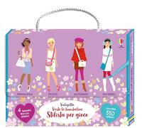 Valigetta Vesto le bamboline. Stilista per gioco. Con adesivi