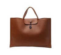 Valigette per computer portatile, borsa per computer portatile, in pelle, borsa da lavoro, borsa per il trasporto del PC per uomini e donne, Marrone