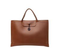 Valigette per computer portatile, borsa per computer portatile, in pelle, borsa da lavoro, borsa per il trasporto del PC per uomini e donne, Marrone