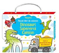 Valigette Usborne - Valigetta Piccoli libri da colorare - Dinosauri, Supereroi, Camion