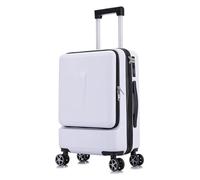 Valigia Bagagli da portare con sé Valigie con ruote prima di iniziare a progettare valigie da uomo e da donna for bagagli di grande capacità Durevole(Blanc,24inch)