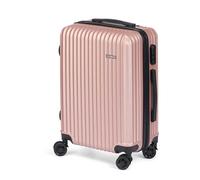 Valigia cabina Dam trolley ABS leggera resistente design rigato 23x38x57 cm rosa