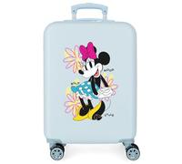 Valigia cabina Disney Minnie Bold Blu 38x55x20 cm ABS rigido Chiusura laterale a combinazione 35L 2 kg 4 doppie ruote bagaglio a mano