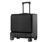 Valigia con apertura frontale con serratura TSA e porta USB, versatile bagaglio a mano e a quadretti per viaggi senza soluzione di continuità e elegante borsa per imbarco, 45,7 cm, C