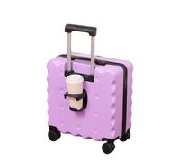 Valigia da 45,7 cm, con ruote girevoli e serratura TSA, valigia rigida in PC+ABS, morbida espandibile, leggera, resistente, approvata per le compagnie aeree, Viola, Taglia unica