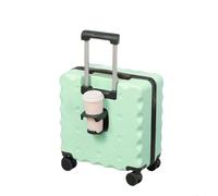 Valigia da 45,7 cm, in policarbonato rigido + ABS, espandibile, leggera e resistente, con doppie ruote girevoli e serratura TSA, approvata dalle compagnie aeree per le donne, Verde, Taglia unica