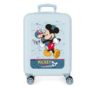 Valigia da cabina Disney Mickey Road Trip Blu 38x55x20 cm ABS rigido Chiusura a combinazione laterale 34L 2 kg 4 doppie ruote Bagaglio a mano