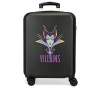 Valigia da cabina Disney Villains Maleficent Nero 38x55x20 cm ABS rigido Chiusura a combinazione laterale 35L 2 kg 4 doppie ruote bagaglio a mano