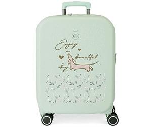 Valigia da cabina Enso Beautiful day Green 40x55x20 cm ABS rigido Lucchetto TSA integrato 37L 3,22 kg 4 doppie ruote Bagaglio a mano