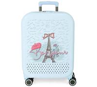 Valigia da cabina Enso Bonjour Blu 40x55x20 cm ABS rigido Lucchetto TSA integrato 37L 2,74 kg 4 Doppie ruote Bagaglio a mano